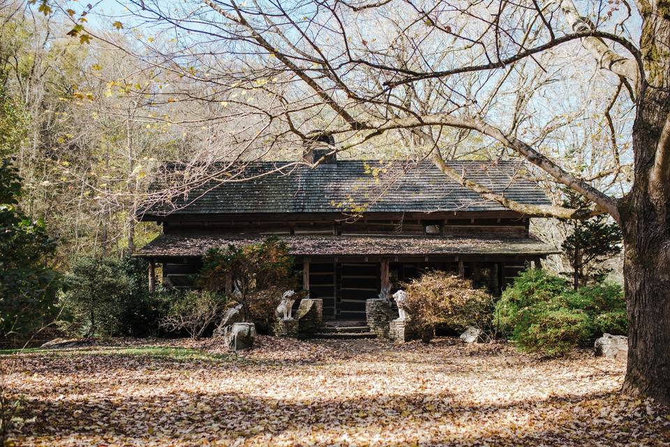 Historic Log Cabin Entrance