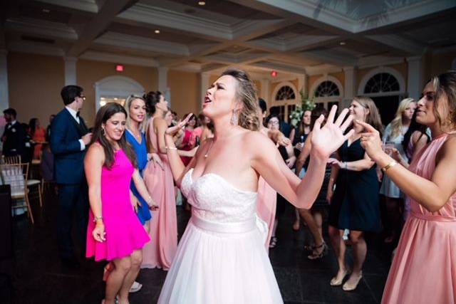 Bride having fun!