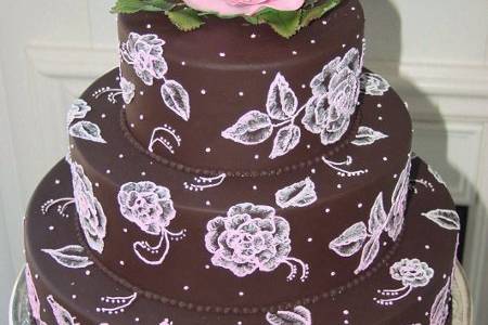 Chocolate buttercream tiers 