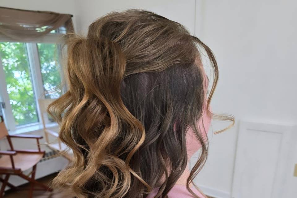 Half up half down9