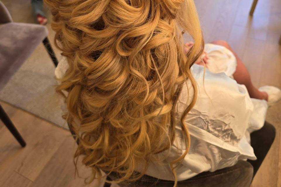 Texture half up half down