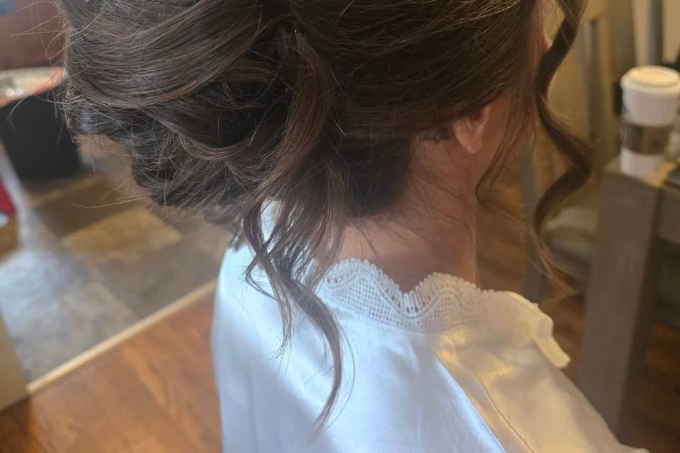 Bridal bun romantic