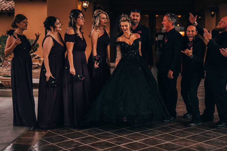Whole bridal party
