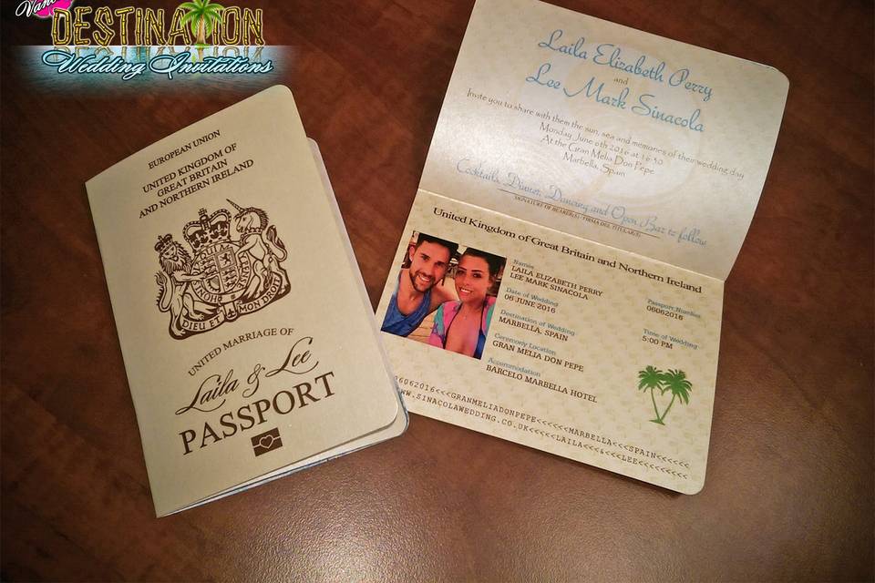 Vanessa's Destination Wedding Invitations