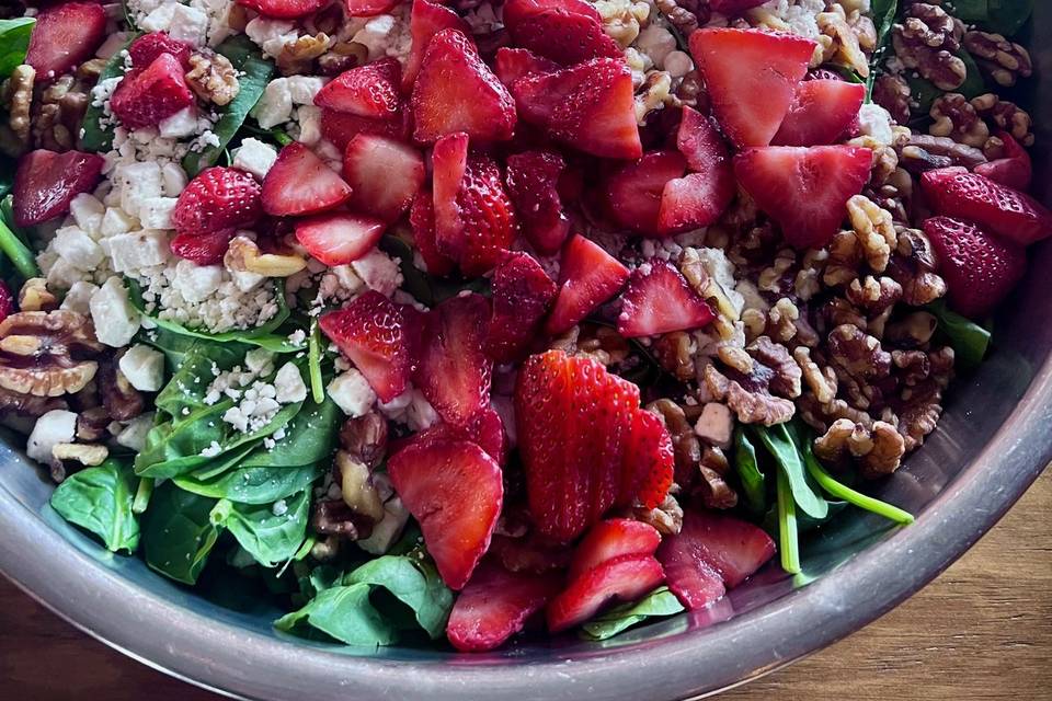 Strawberry, Walnut, Feta Salad