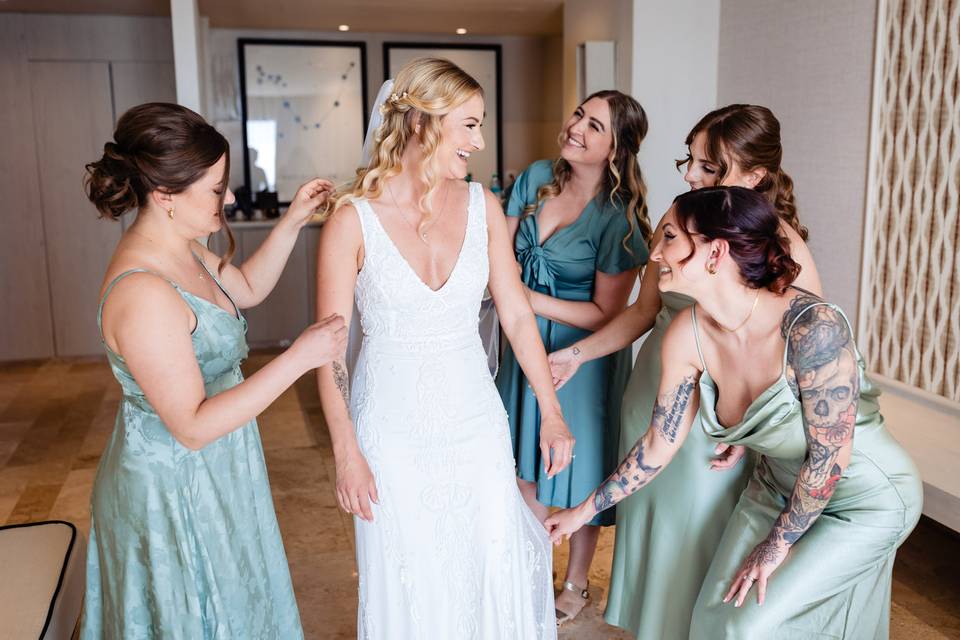 Bride Getting Ready