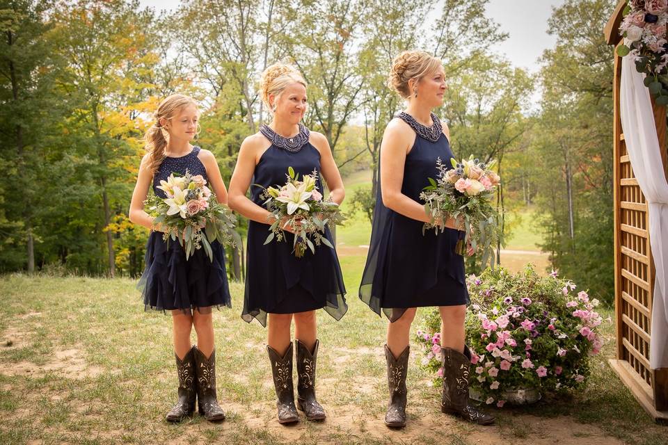 Attentive Bridesmaids