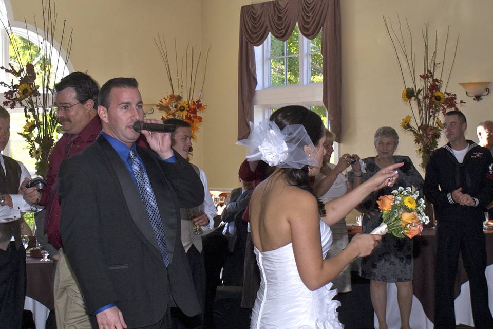 DJmikewallace of DTM Productions guides the Bride