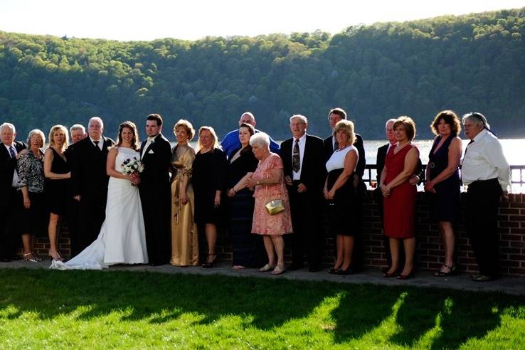 Couple with their guests