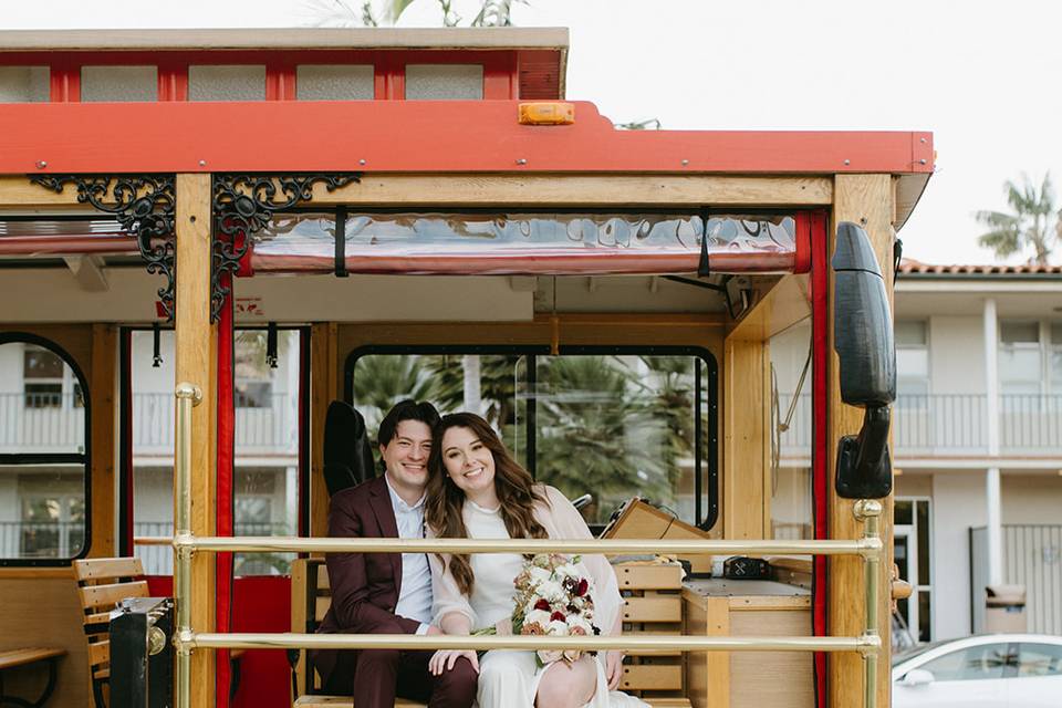 Couple on the Trolley