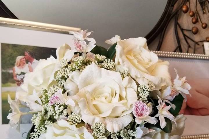 White roses  bouquet