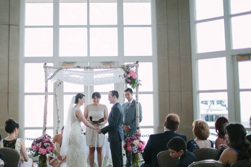 Indoor wedding ceremony