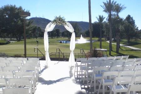 Outdoor ceremony setup