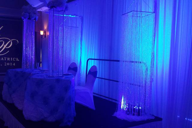Monogram and blue lighting