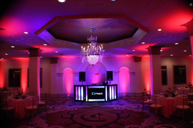 Pink uplighting