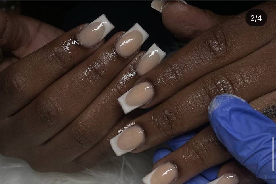 French Tip Acrylics By Kina