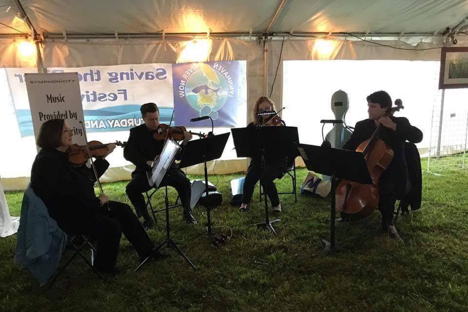 Quartet at a fundraising event in the Virginia Beach VIBE District.