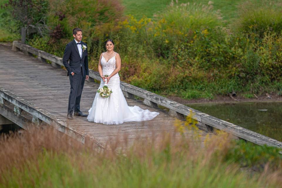 Couple on a bridge