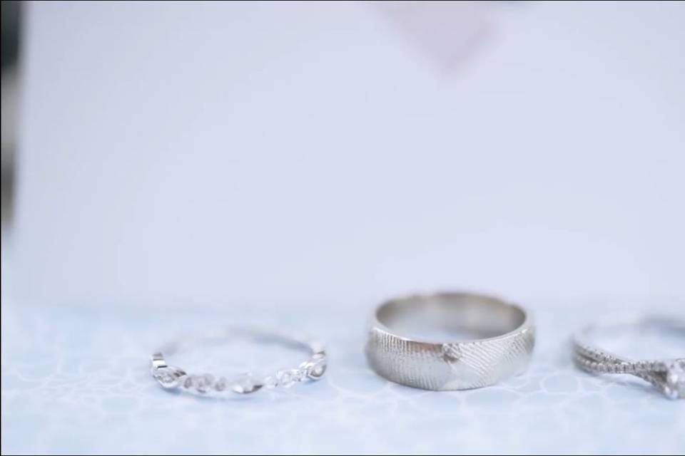 White gold wedding band cast