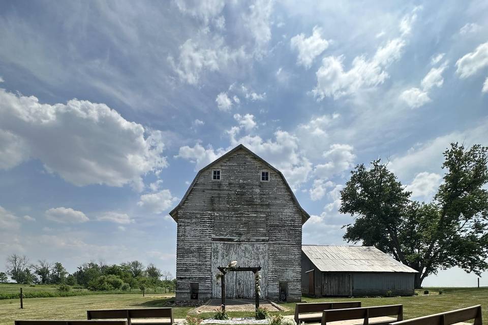 Rustic barn backdrop