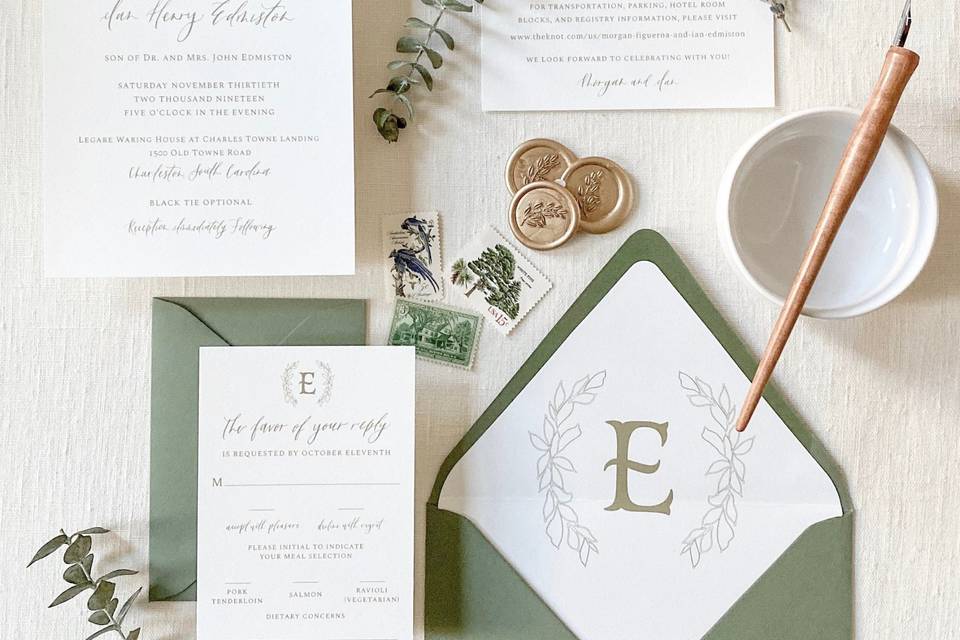 Emerald Green Linen Card Stock for DIY Invitations and card making
