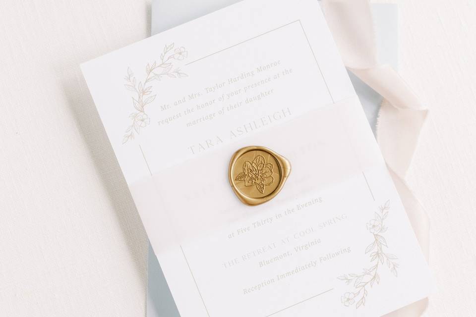 Vellum Belly Band and Wax Seal