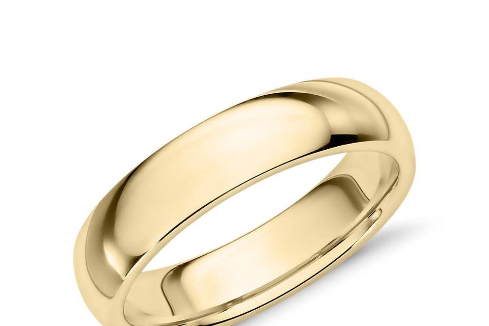 Comfort fit wedding band