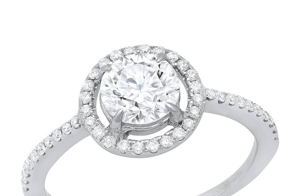 Round diamond ring