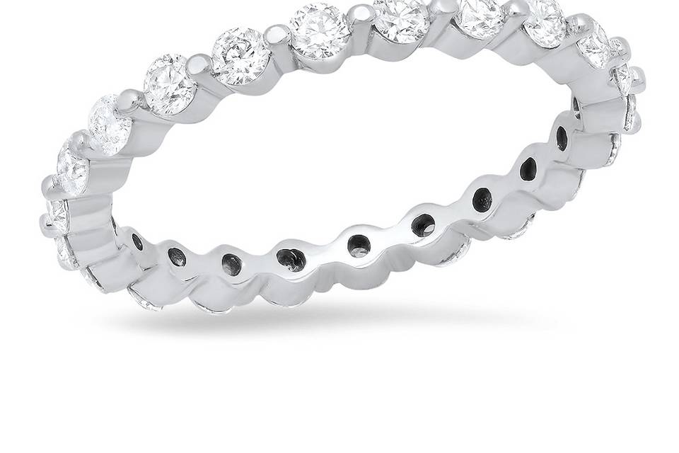 Two prong eternity band