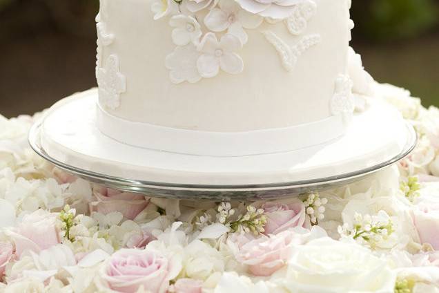 Two tier wedding cake