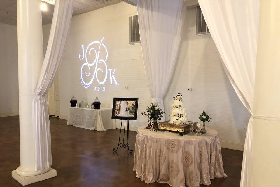 Reception - custom gobo