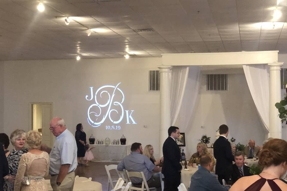 Reception - custom gobo