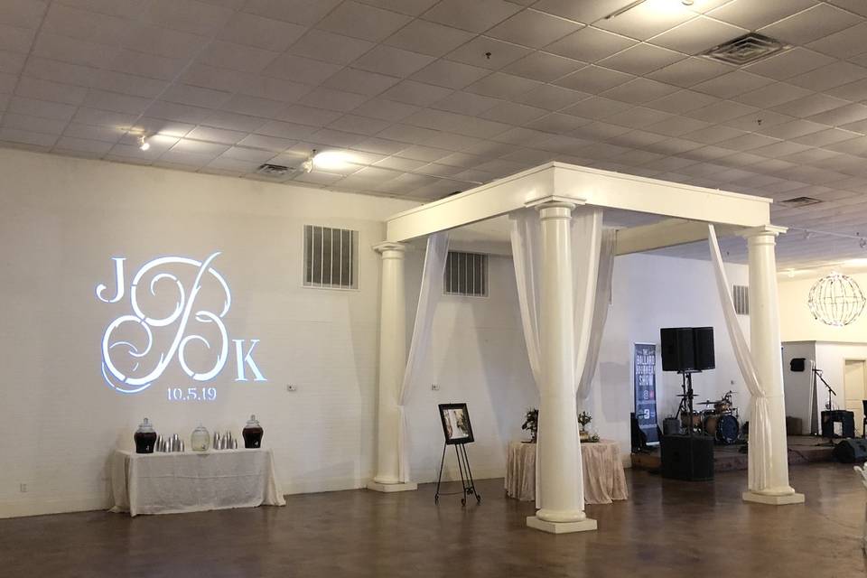 Reception - custom gobo