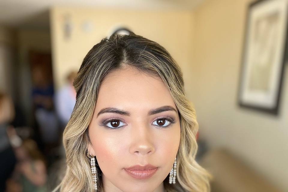 Evening Glam for a Bridesmaid