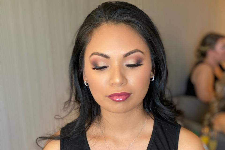 Evening Glam for a Bridesmaid