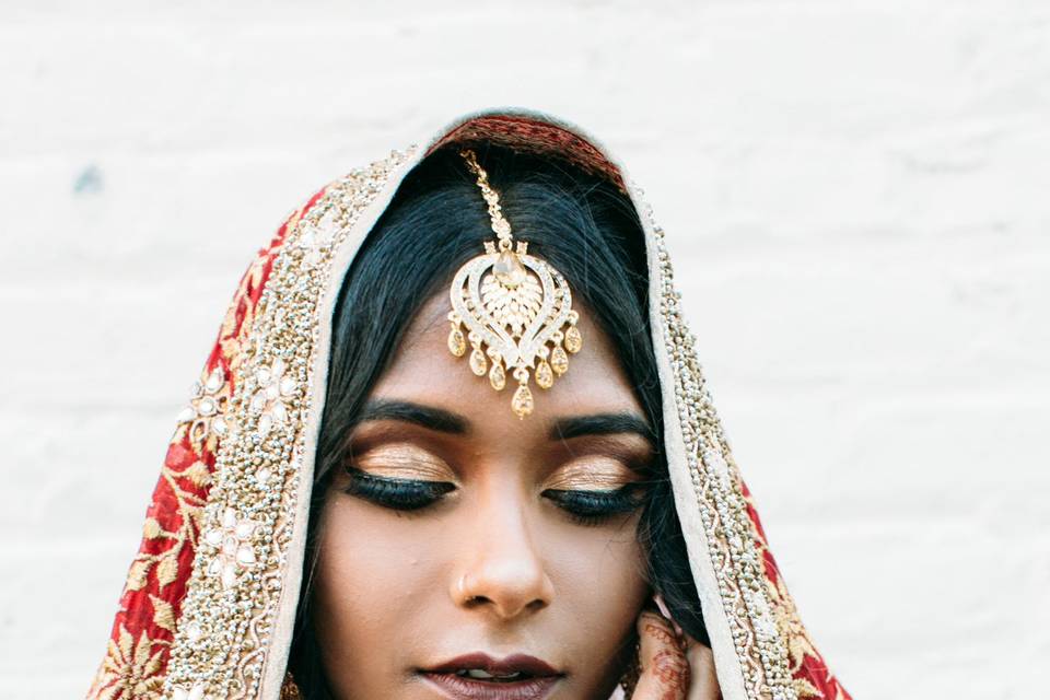 Beautiful bride of color