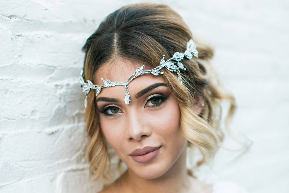 Bride in a flower crown