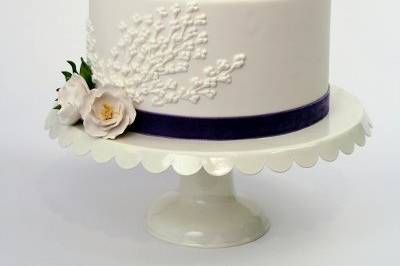 Multiple layered wedding cake