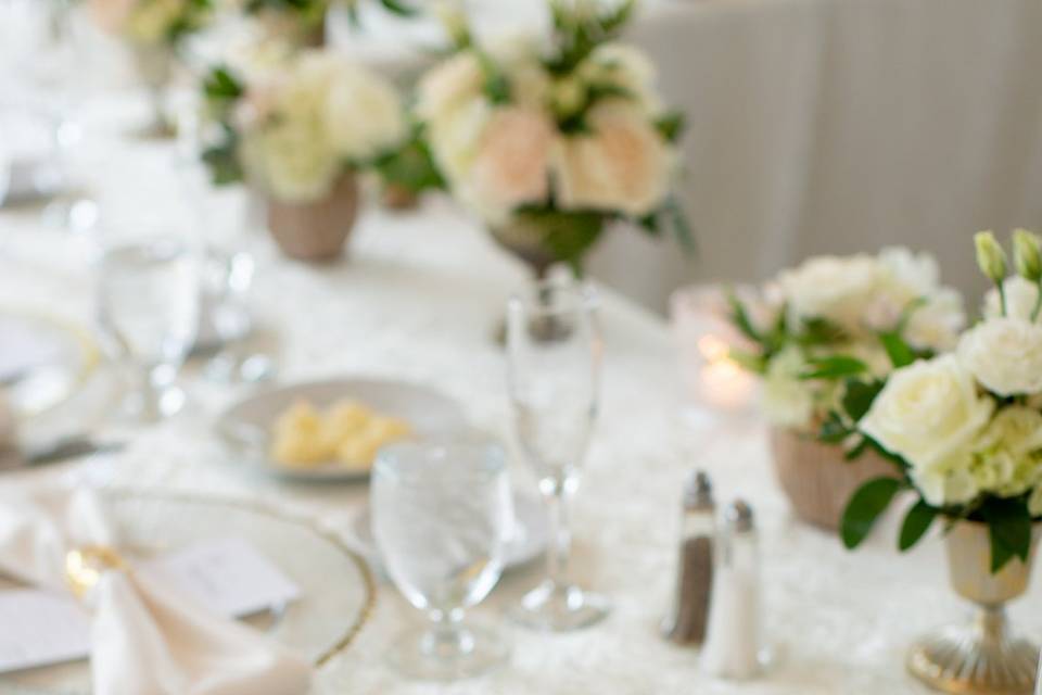 White & Gold Place Setting