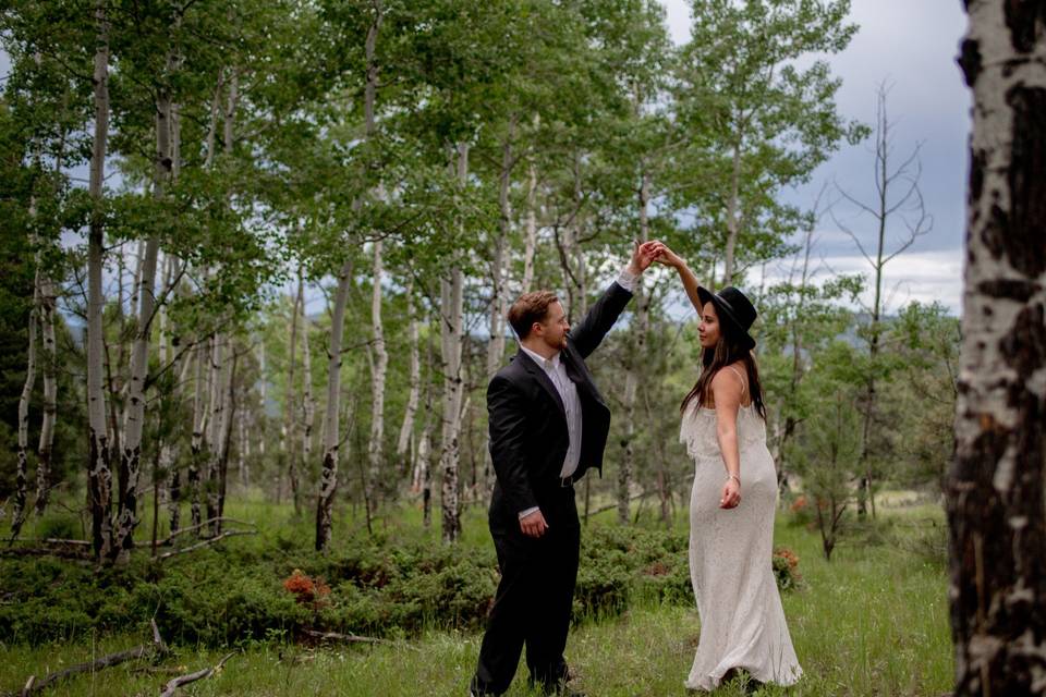 Woodland elopement