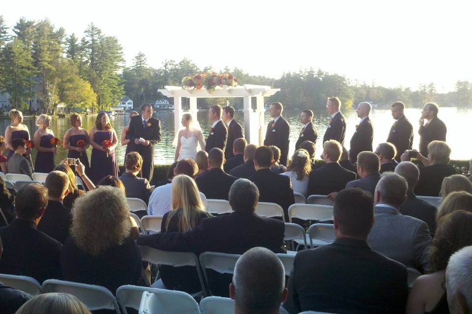 Outdoor wedding ceremony