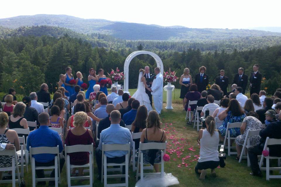 Outdoor wedding ceremony