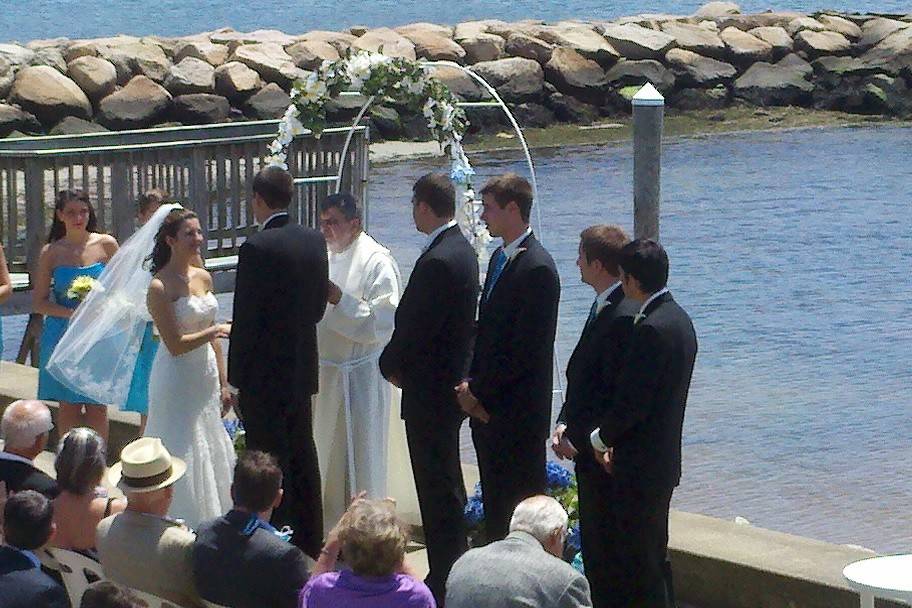 Outdoor wedding ceremony