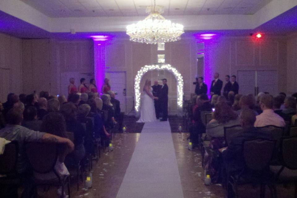 Indoor wedding ceremony