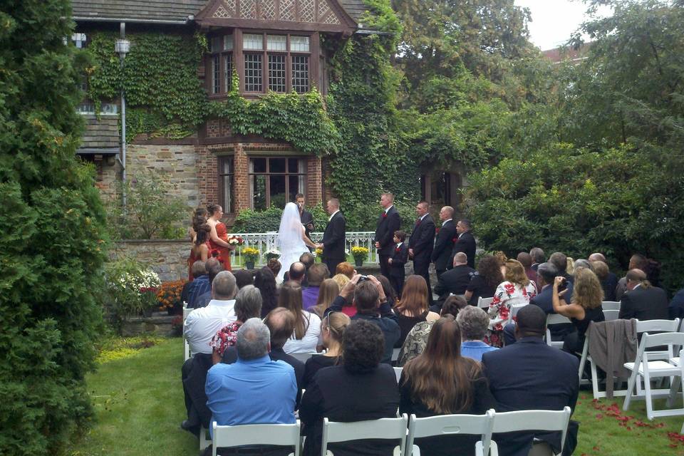 Outdoor wedding ceremony