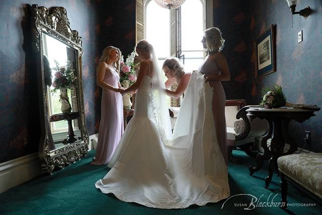 Bride Dressing with Bridesmaid
