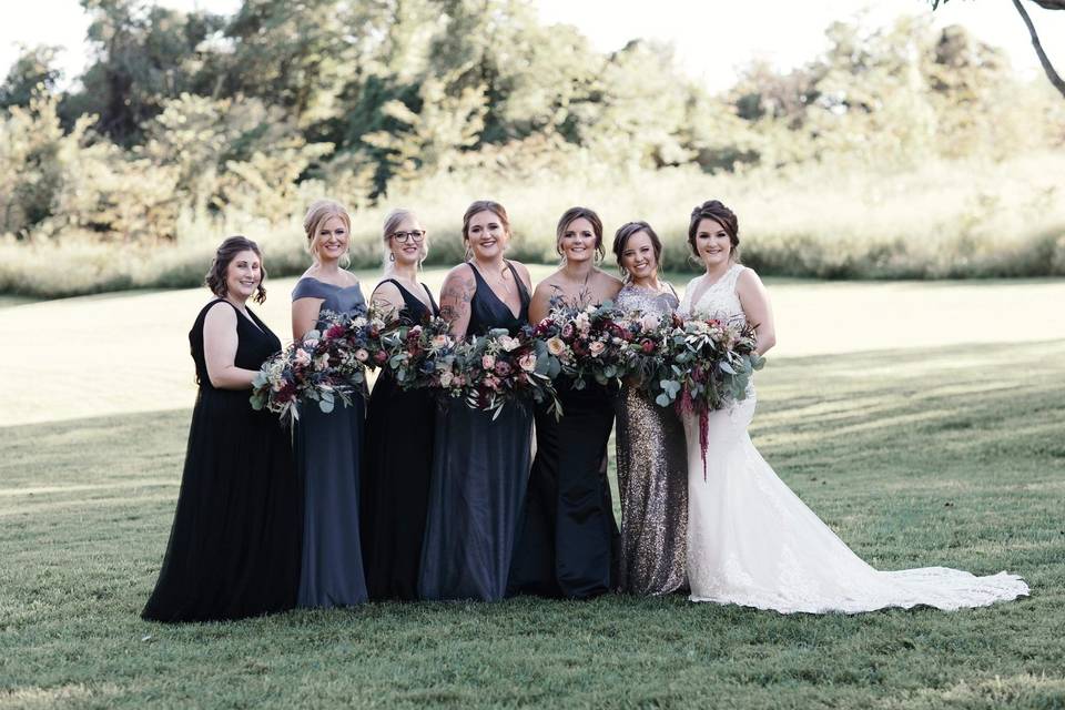 Bride and bouquet