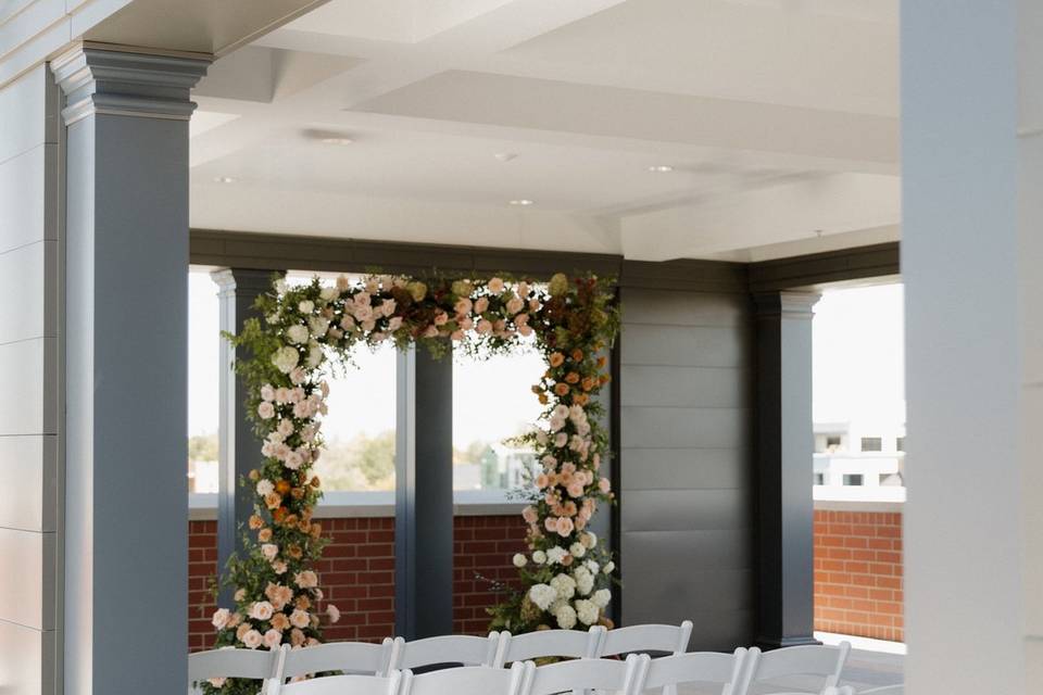Covered, Outdoor Ceremony
