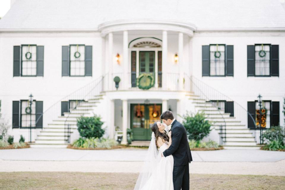 Couple outside venue