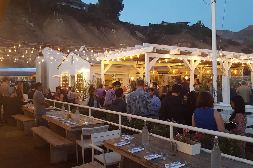 Malibu Farm for the casual rehearsal dinner